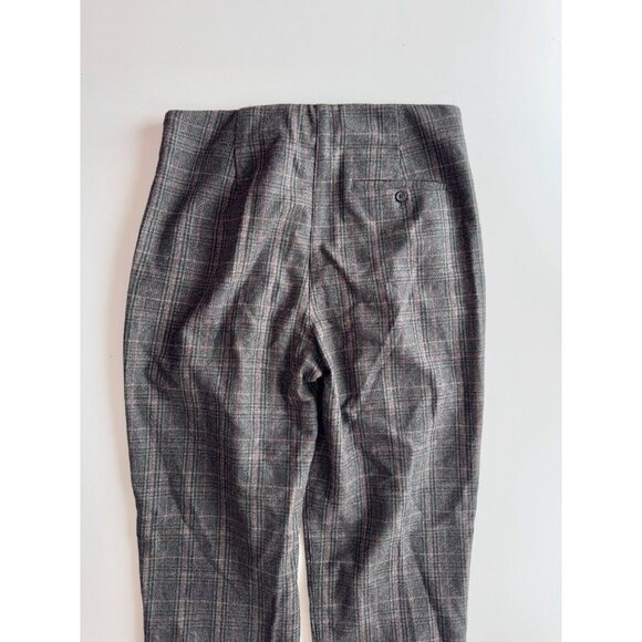 Aritzia WILFRED Chambery Grey Check Wool Cashmere Pleated Trouser Pants, Size 4 - Picture 5 of 15